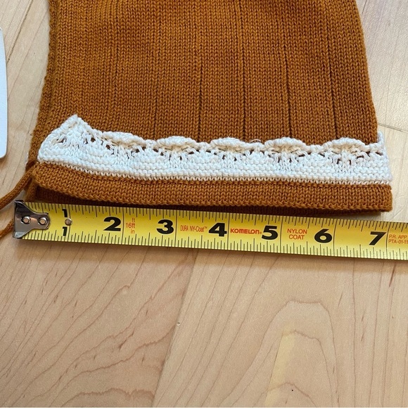 Fin & Vince Adeline Mustard Knitted Bonnet - Picture 7 of 9